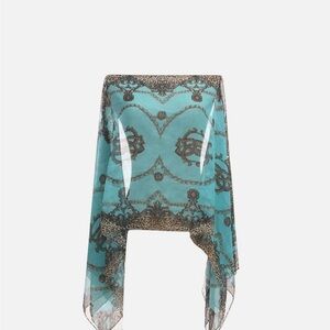 Elegant Teal and Brown Women's Scarf